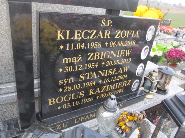 Stanisław Klęczar 1984 Osiek - Grobonet - Wyszukiwarka osób pochowanych