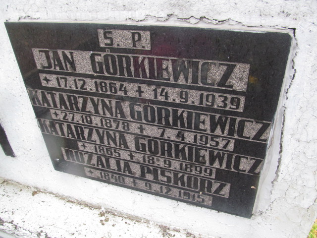 Jan Górkiewicz 1864 Osiek - Grobonet - Wyszukiwarka osób pochowanych